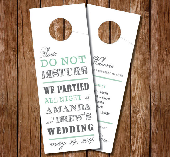 simple wedding door hanger template