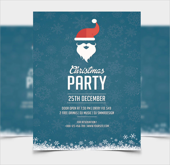 christmas invitation flyer template