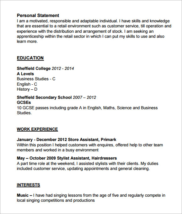 Sample Hairdressing CV Template - 7+ Download Documents in PDF