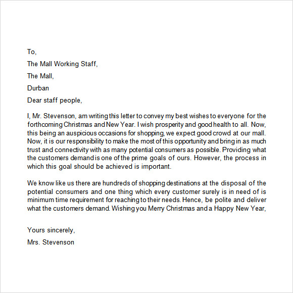 FREE 23+ Sample Christmas Letter Templates in PDF | MS Word