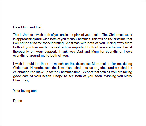 thank you christmas letter