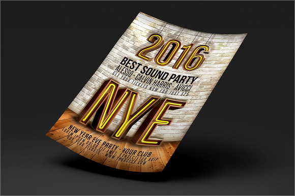new years eve 2016 flyer