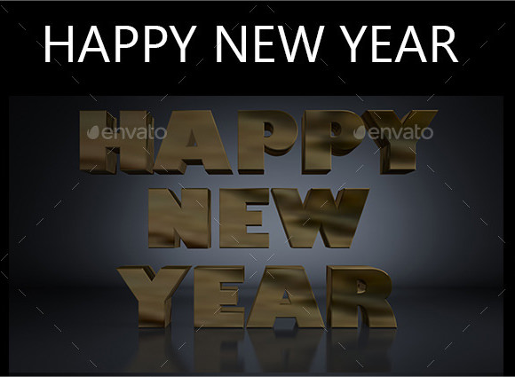 happy new year 3d brochure template