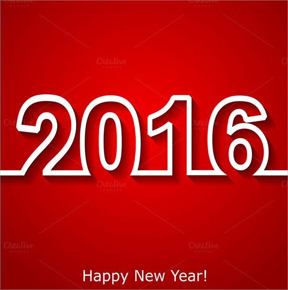 new year 2016 text design brochure