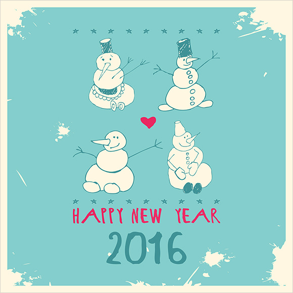 Download FREE 19+ New Year Greeting Card Templates - in PDF | PSD ...