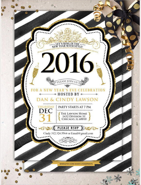 25 New Year Invitation Templates to Download | Sample Templates