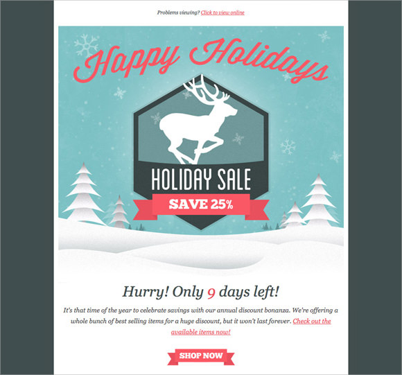 new year holiday 5 email template
