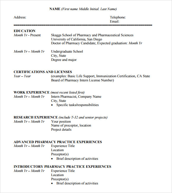 FREE 9 Sample Student CV Templates In PDF