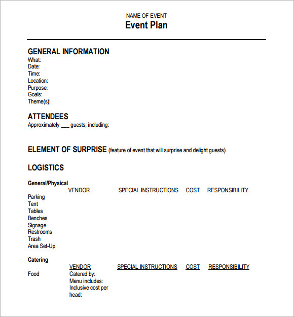 event schedule template sample1