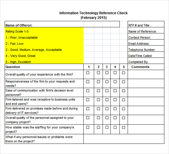 it reference check template