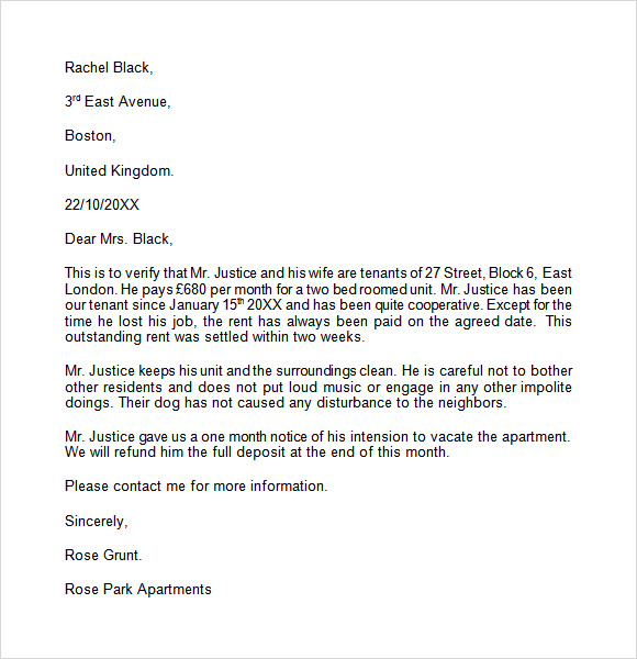 Employment Letter For Apartment from images.sampletemplates.com