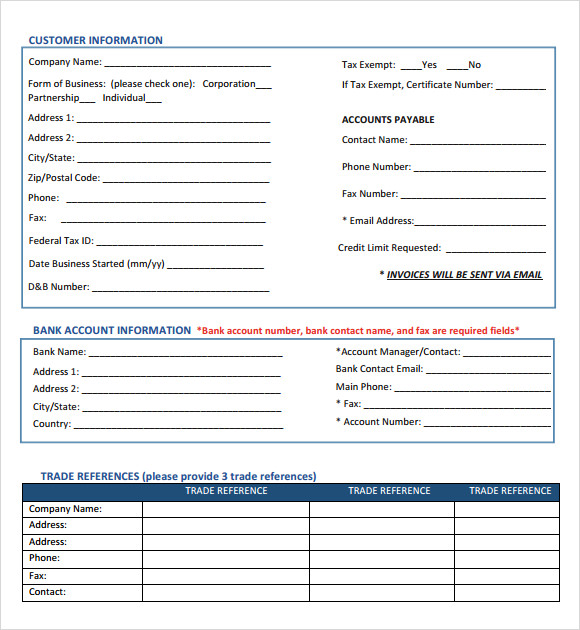 free trade reference form template