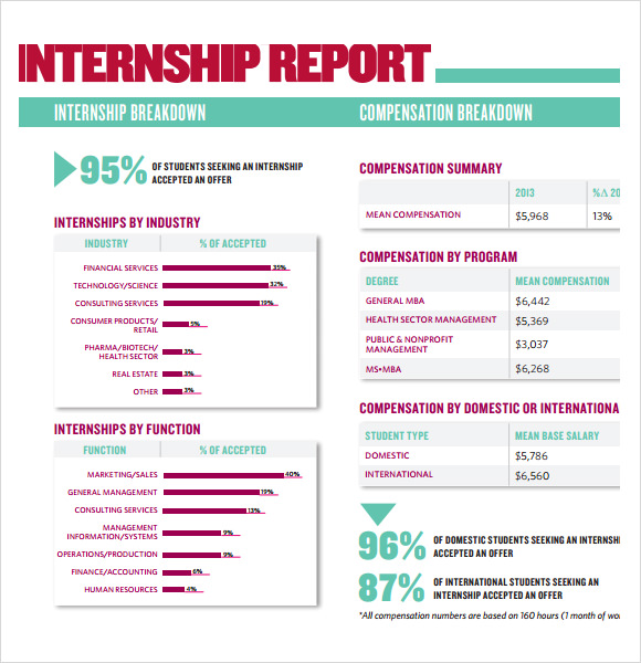 example of internship report