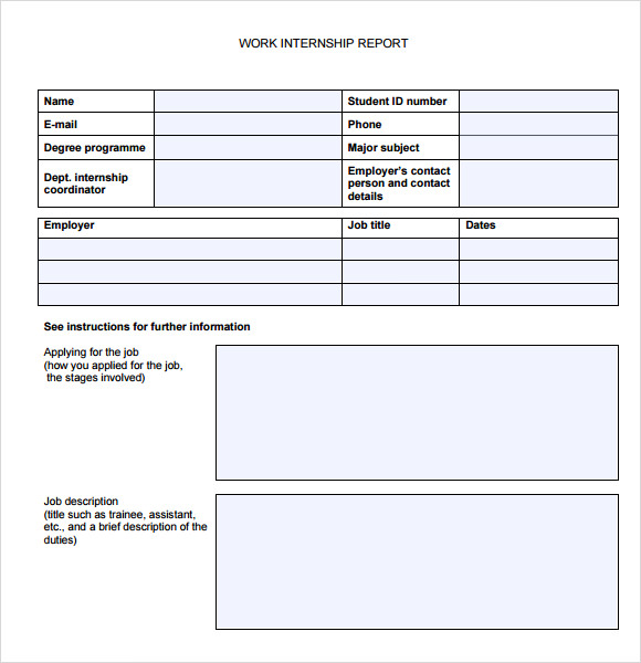 How to write an internship report sample report