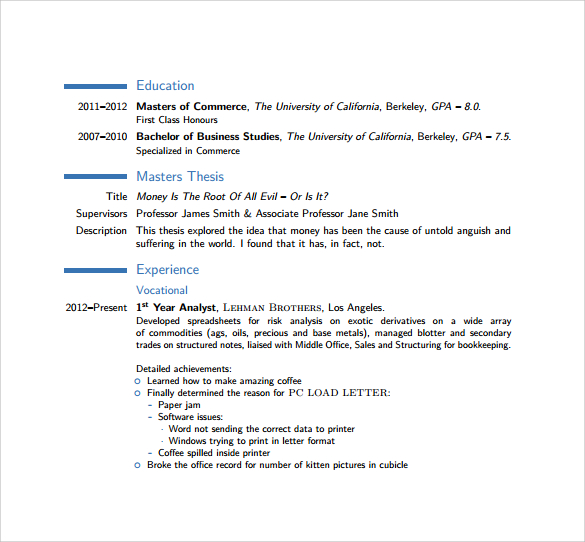 modern cv to download