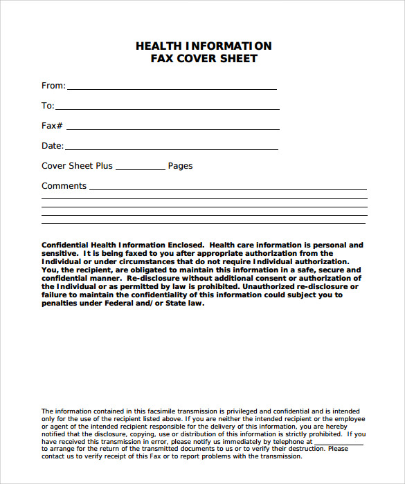 FREE 6+ Sample Fax Cover Sheet for Resume Templates in PDF | MS Word