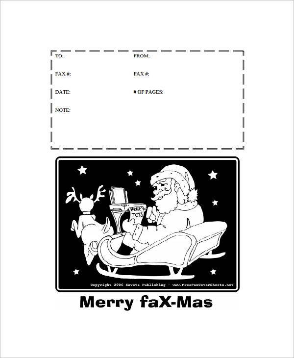christmas funny fax coversheet