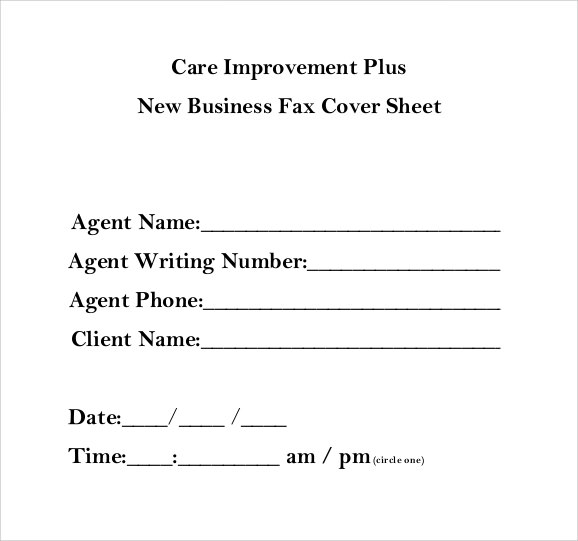 generic business fax cover sheet