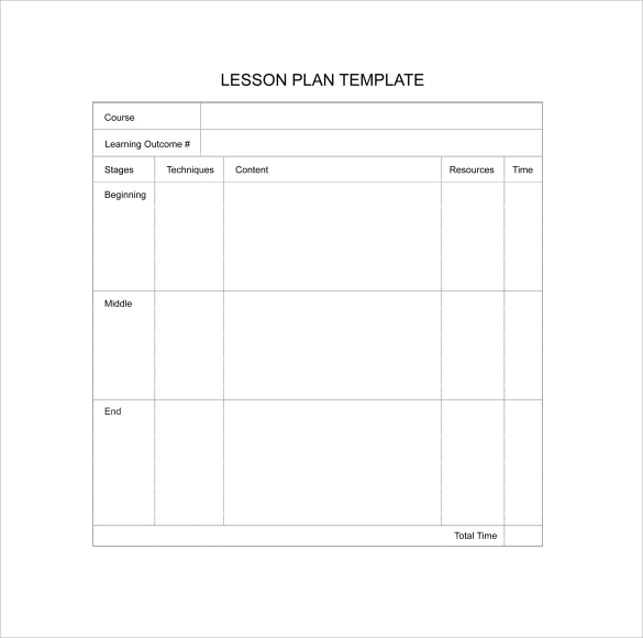 Lesson Plan Sample 6