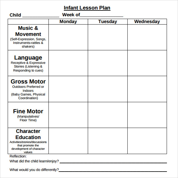 FREE 8+ Sample Toddler Lesson Plan Templates in PDF MS Word