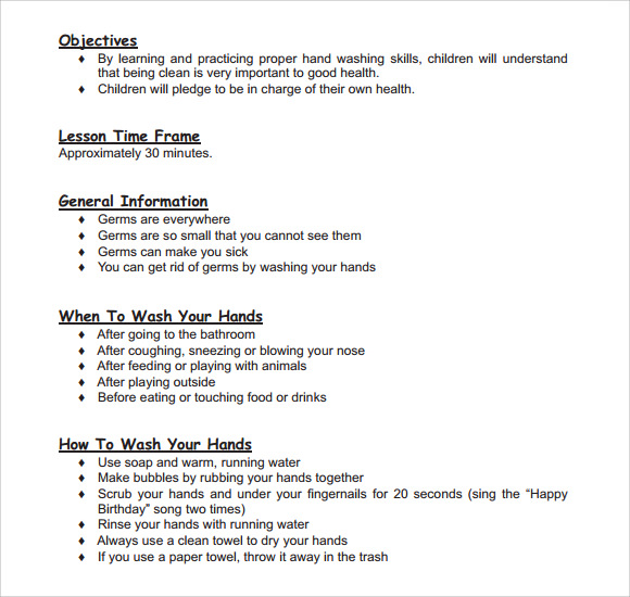 Sample Toddler Lesson Plan Template - 8+ Free Documents in 