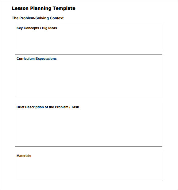 sample kindergarten lesson plans