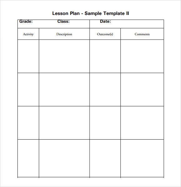 Free 8 Sample Elementary Lesson Plan Templates In Pdf