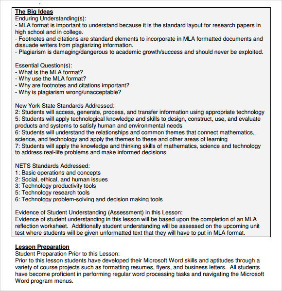 high school lesson plan template common core