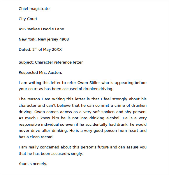 character reference letter for court reviews1