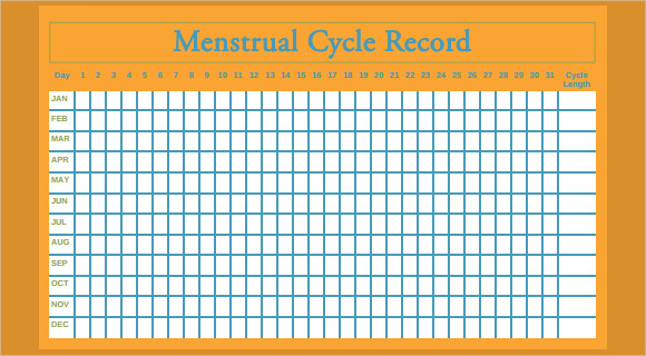 menstrual calendar template pdf