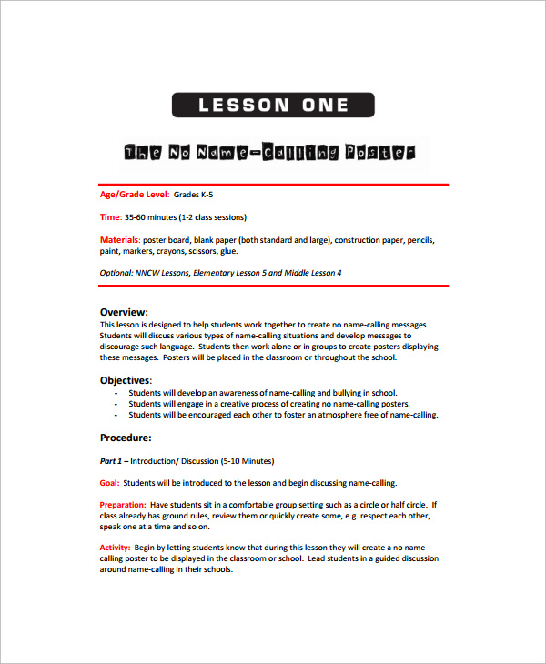 8+ Art Lesson Plans | Sample Templates