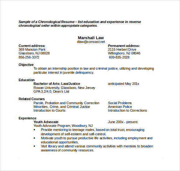 Sample Microsoft Resume 9 Documents In Word