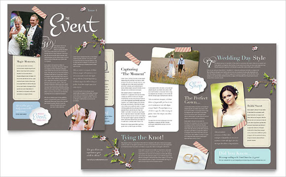 microsoft wedding newsletter template