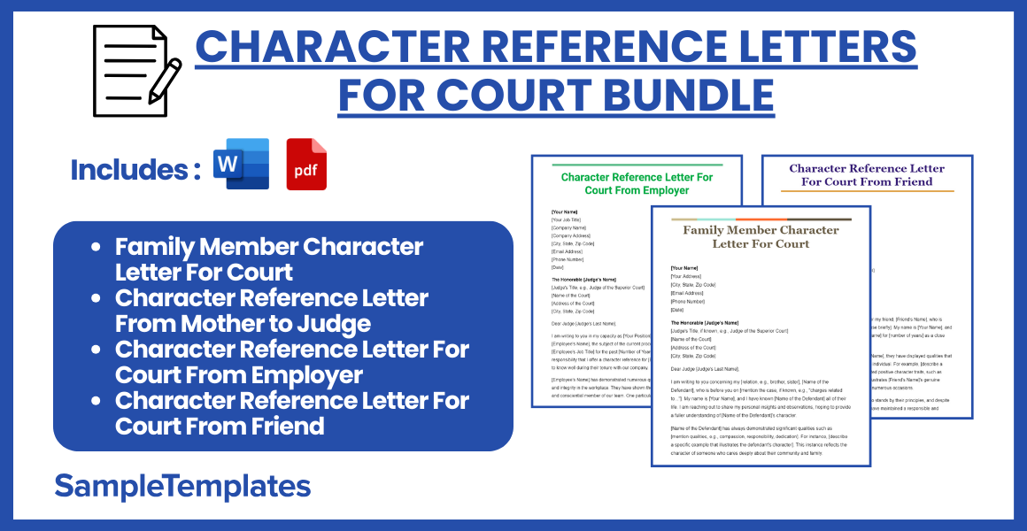 character reference letters for court bundle