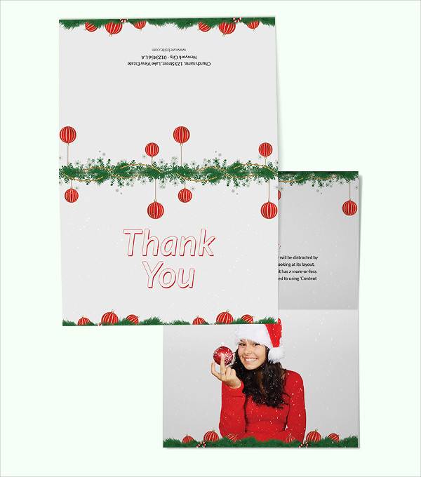 childrens christmas thank you card template