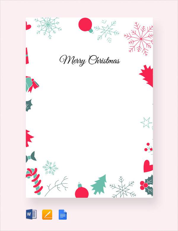 christmas border letter template