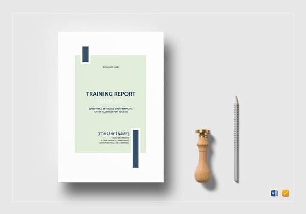 easy to print training report template