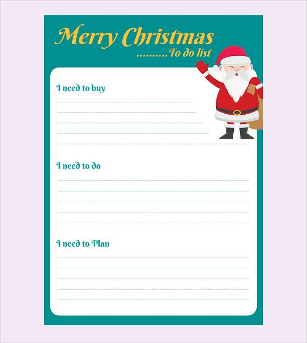 FREE 21  Sample Christmas Lists in PDF MS Word