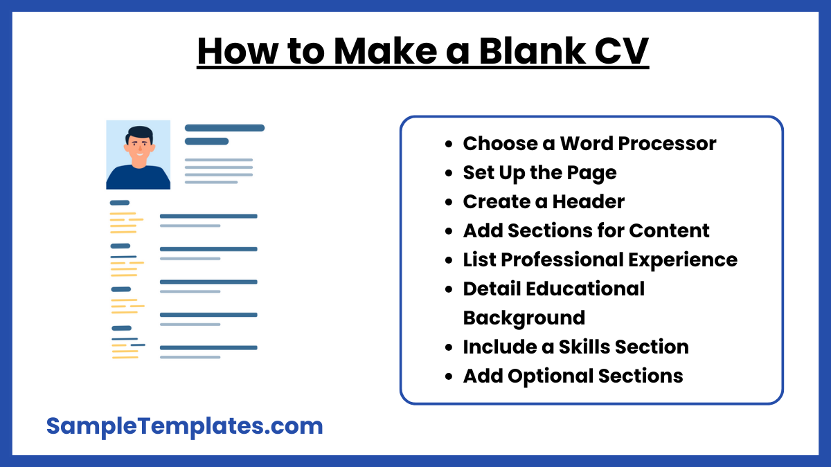 how to make a blank cv