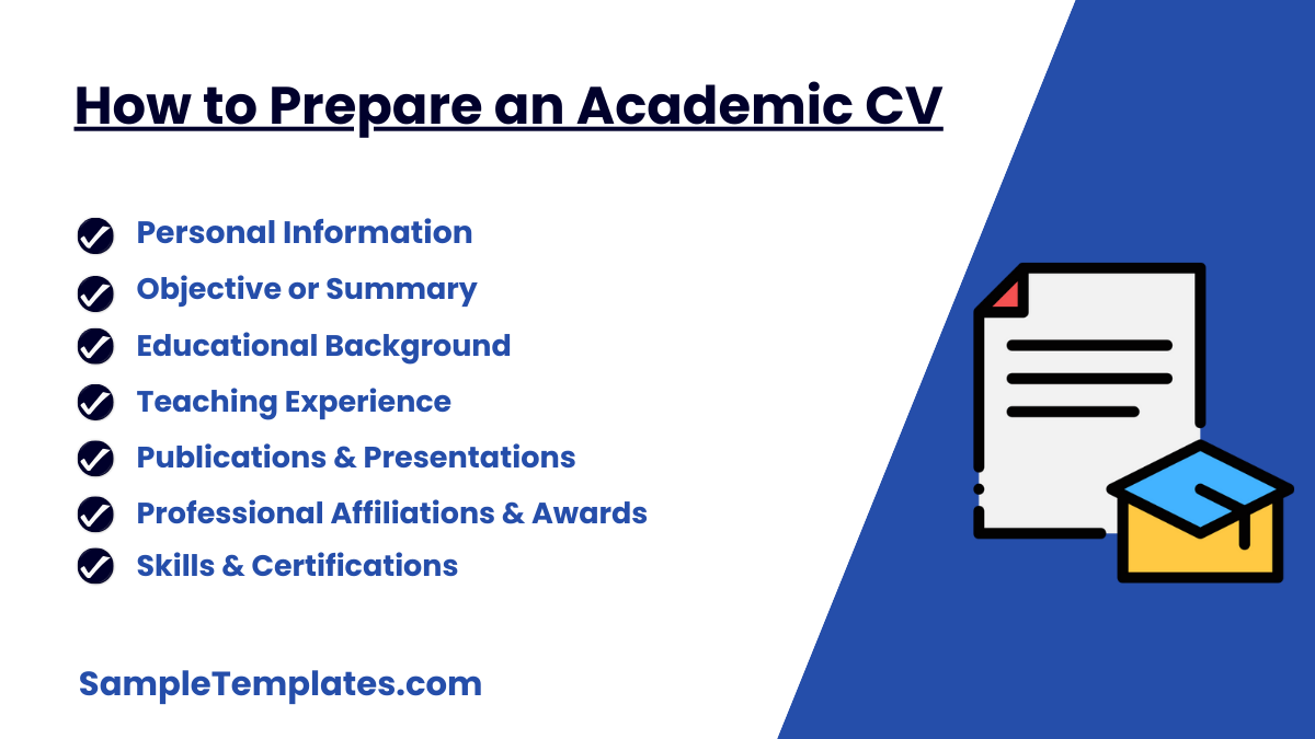 how to prepare an academic cv