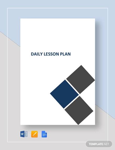 sample daily lesson plan