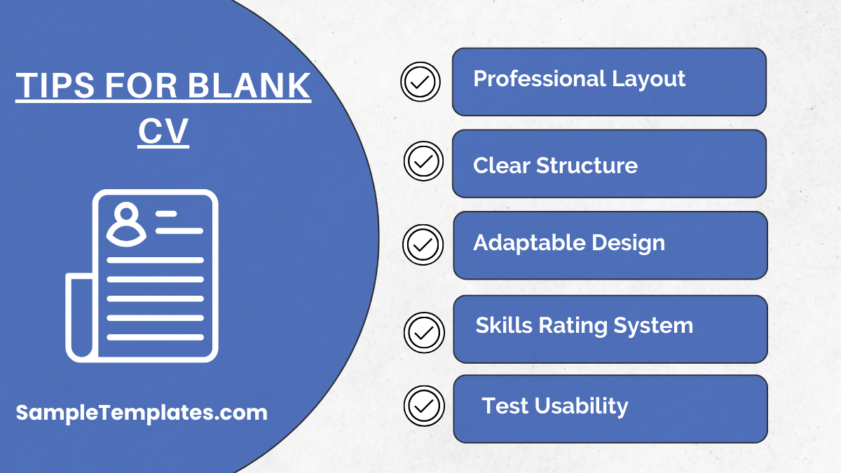 tips for blank cv