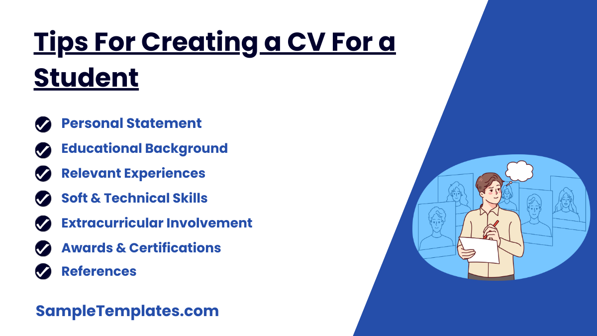 tips for creating a cv for a student