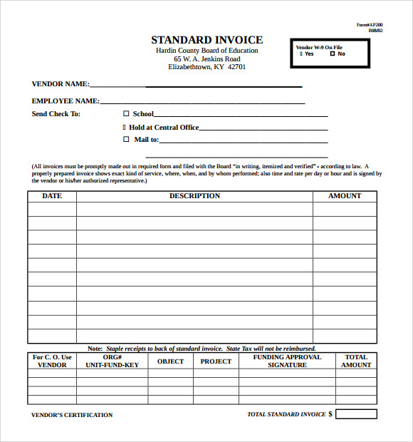 Free 14 Sample Microsoft Invoice Templates In Ms Word Excel