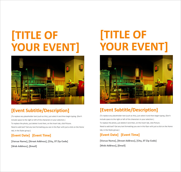 microsoft word free flyer template