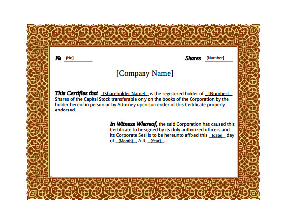 microsoft award certificate template