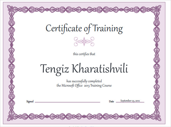 certificate template free download microsoft word