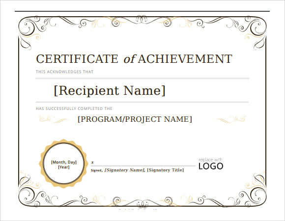 microsoft certificate of achievement
