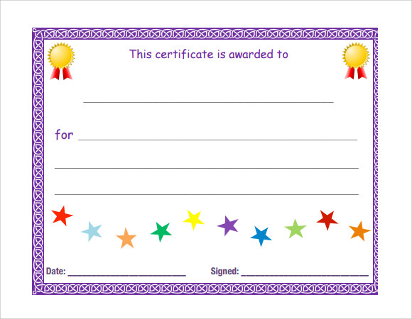 Blank Certificate Templates Free Download