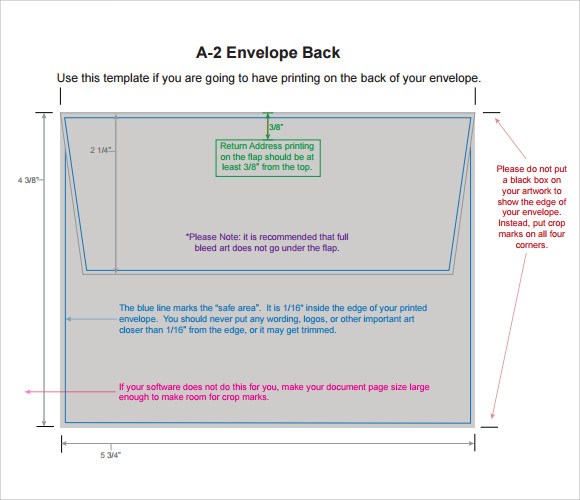 FREE 7 Sample A2 Envelope Templates In MS Word PDF